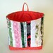 Fabric Basket - Sewing Room Caddy - Quilted selvage with orange trim