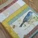 Quilted Journal Cover - Spring Garden, Bird and Bee