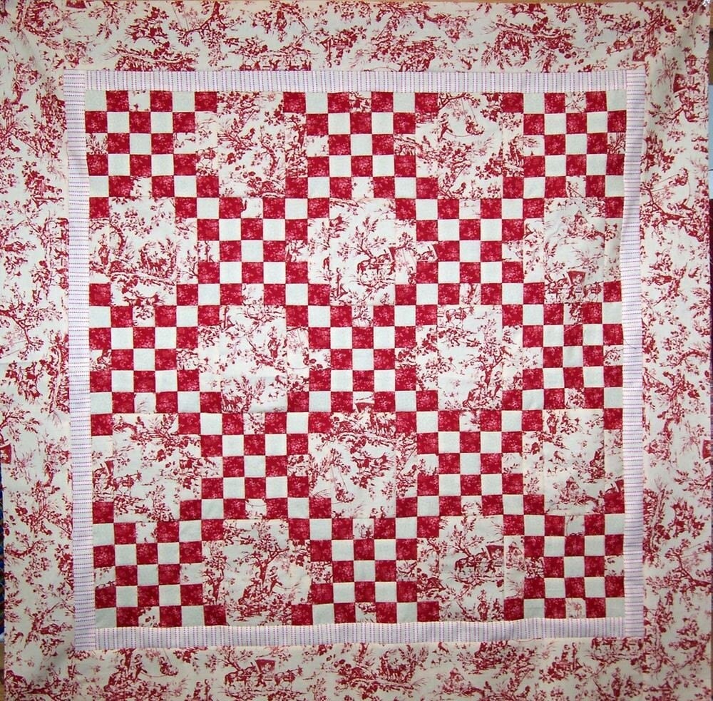 Floral Irish Chain Quilt Pattern