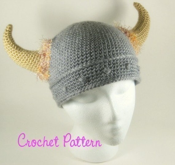 hat pattern viking cat crochet Pattern Beanie by candypopcreations Viking Barbarian Crochet