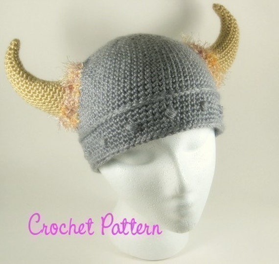 Crochet Pattern Barbarian Viking Beanie