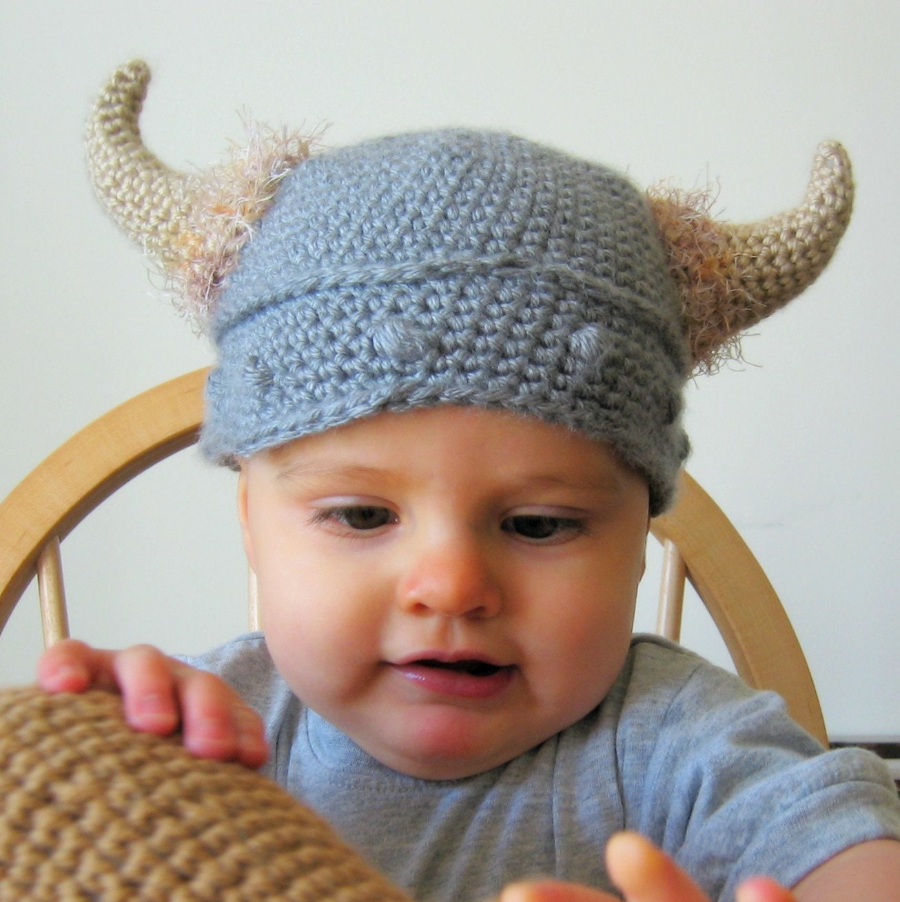 hat cat viking pattern crochet Beanie Baby by candypopcreations Etsy Barbarian/Viking on