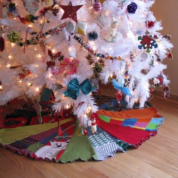 large christmas tree recycled sweater skirt large christmas tree recycled sweater skirt