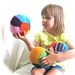 Mini Rainbow Sweater Balls WOOL Stuffed - Set of Three