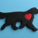 Flat Coat Retriever Rustic Heart Dog