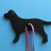 Black Labrador Retriever Dog Wood Leash Holder