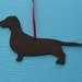 Dachshund Dog - Handpainted Wood Ornament Decoration