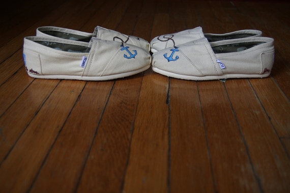 Items similar to My Anchor Custom TOMS Shoes on Etsy