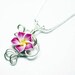 Made to Order - Design 01 - Aromatherapy Wire Wrapped Polymer Clay Tropical Flower Bead PERFUME Pendant