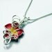 Made to Order - Design 12 - Aromatherapy Wire Wrapped Polymer Clay Tropical Flower Bead PERFUME Pendant