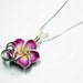 Made to Order - Design 17 - Aromatherapy Wire Wrapped Polymer Clay Tropical Flower Bead PERFUME Pendant