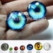 12mm Light Blue Human Doll Taxidermy Eyes Handmade Glass Cabochons for Steampunk Jewelry and Pendant Making