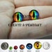 10mm Handmade Set of Evil Rainbow Dragon Glass Taxidermy Doll Eyes Cabochons for Steampunk Jewelry Pendants and Ring Making