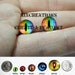 10mm Handmade Set of Evil Rainbow Reptile Dragon Glass Taxidermy Doll Eyes Cabochons for Steampunk Jewelry Pendants and Ring Making
