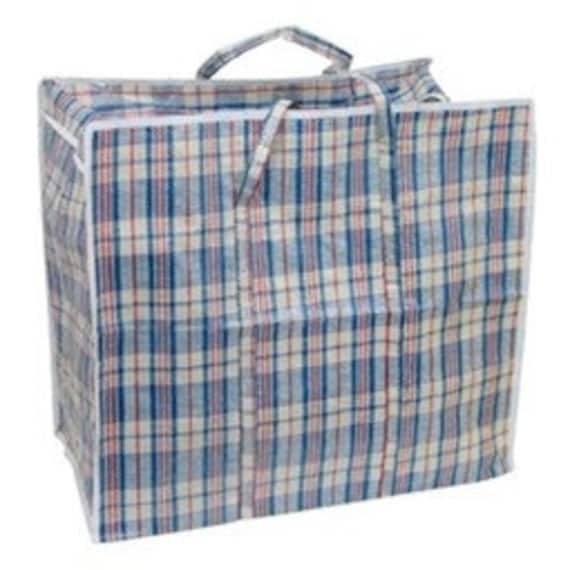 Chinese Woven Plastic Shopping Bag Bags Red Black or Blue