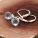 Blue topaz earrings - Blue Topaz Briolette and Sterling Silver Lever Back Earrings