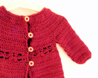 Ombeline cardigan Crochet pattern pdf sizes xs to xl
