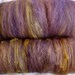 Handpainted and drum carded extra soft BFL wool batts, for handspinning and felting, 3.5oz/100g