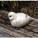 Elegant Raku Clay Dove Sculpture -- SOLITUDE