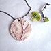 Rusted Sprig of Elm Porcelain Pendant Necklace