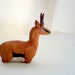 African Thomson's Gazelle, Stoneware Ceramic Sculpture Bust,
