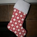 CHRISTMAS STOCKING - Red Tile Christmas Stocking