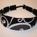 WOMENS Headband, GIRLS Headband,CHILD Headband - black and gray swirl and disco dot Basic reversible fabric headband