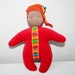 organic baby waldorf dolls: eco-friendly soft baby toys 8" red