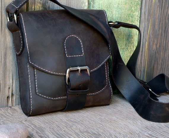 FIELD Bag handmade Hand Stitched Leather Satchel by FeralEmpire