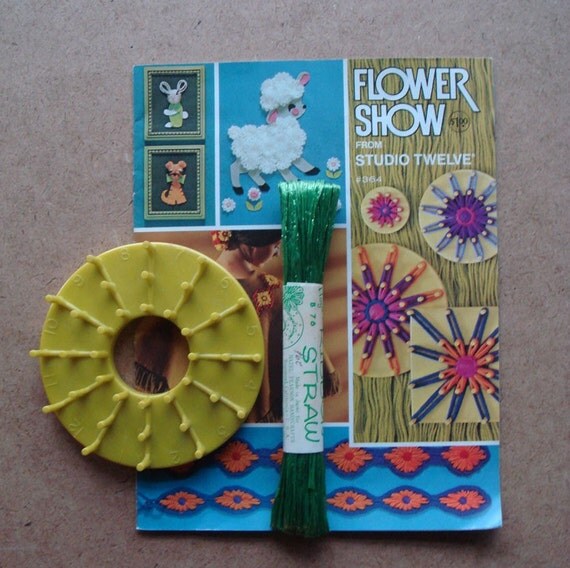 vintage STUDIO TWELVE LOOM flower loom projects INSTRUCTION