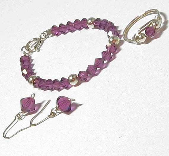 February Birthstone Jewelry Set for Children