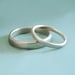Palladium and Sterling Silver Wedding Bands - River - Matte Finish - Recycled Metals - Custom Order