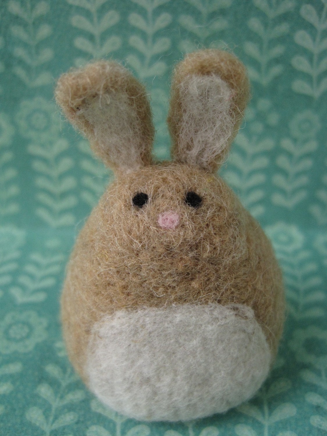 Needle Felted Bunny Rabbit Wool Sculpture by PeakVintage on Etsy