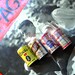 4pcs TINY BEER CANS Vintage Plastic Charms Budweiser Schlitz Coors Pabst