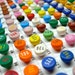 NUMBERED MAP TACKS 5pcs 1960s Vintage Random Colors