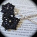 Tatted Flower Bobbies - Black Bobby Pins