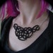Tatted Lace Necklace - Studded Flower
