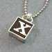 Letter X Initial Pendant Necklace