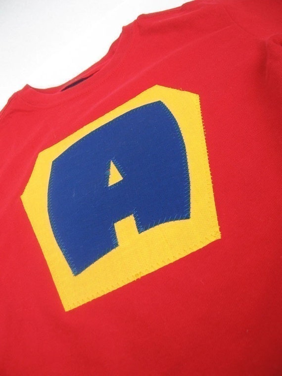Kid Children Custom Tee Shirt w/Initial Superhero Princess As Seen on GMA Il_570xn