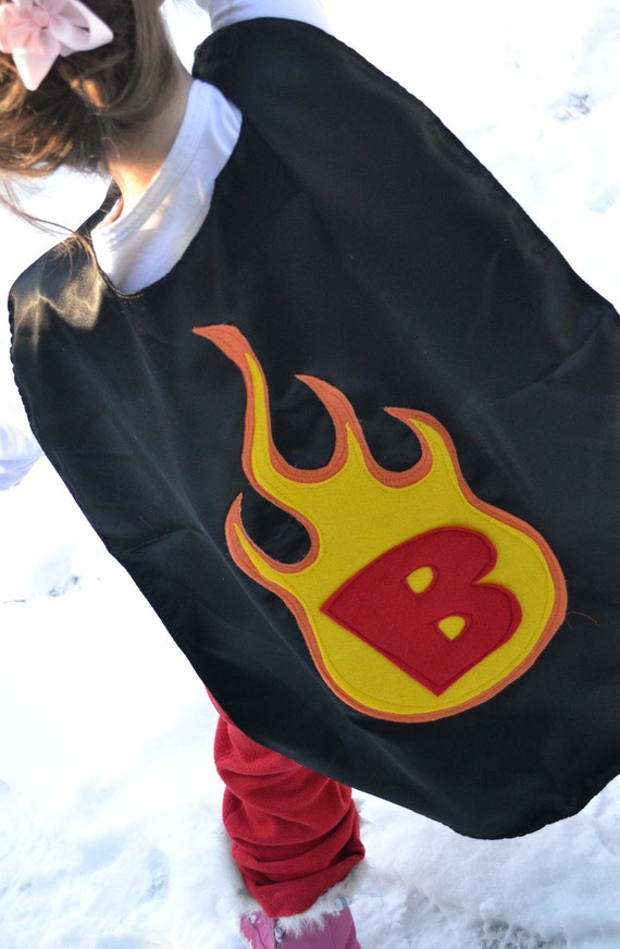 Superhero Cape flame Costume Capes Custom Personalized Fire Kid Il_570xn