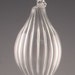 Clear Ribbed Hand Blown Glass Ornament (E-10473)