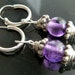 Amethyst Hoops in sterling silver delicate n tiny purple for little girls and ladies