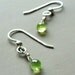 Tiny Peridot Briolette Earrings