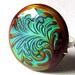 Crimson Fern Mood Ring Color Changing Novelty Ring Wire Wrapped in Sterling Silver Cocktail Ring Statement Ring