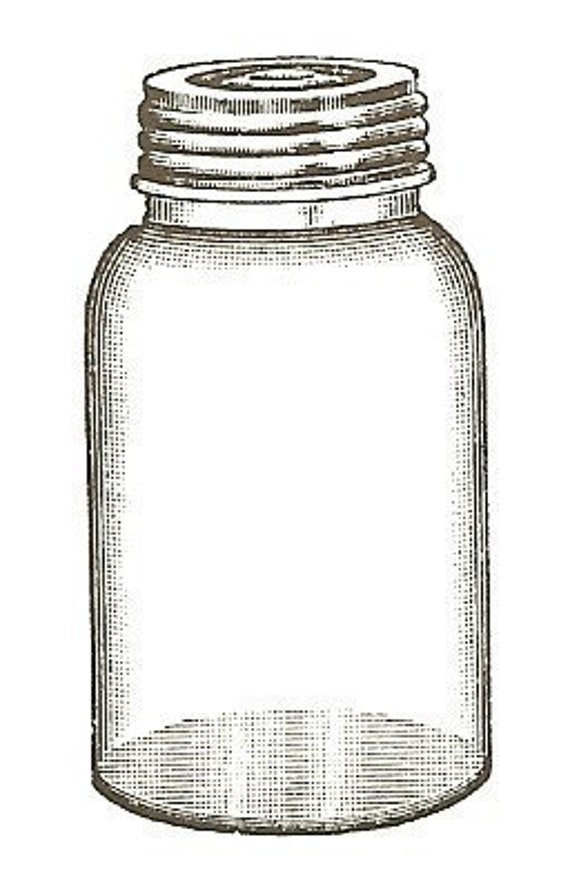 Empty Jar unmounted rubber stamp