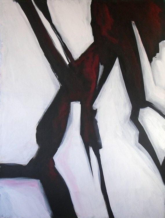 Black and White Abstract Art abstract expressionism by edgecenter