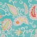 Last Yard Pretty Little Things Fabric by Dena Designs / MADALEIN in TEAL- 1 Yard Cotton Quilt Fashion Fabric