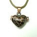 Antiqued Copper Heart Prayer Box Charm Pendant