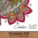 Random Flowers Calendar 2012 printable PDF files
