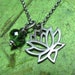 Lotus Bud - Czech Glass and Sterling Silver Necklace